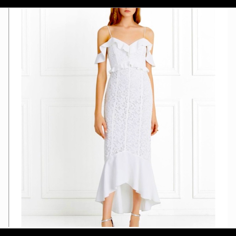 Rachel Zoe Ivory Chloe Lace Mermaid Gown Dress - 0 - Picture 2 of 14